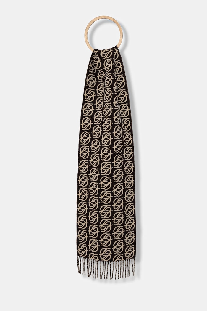 Drôle de Monsieur wool scarf L'Echarpe Monogramme