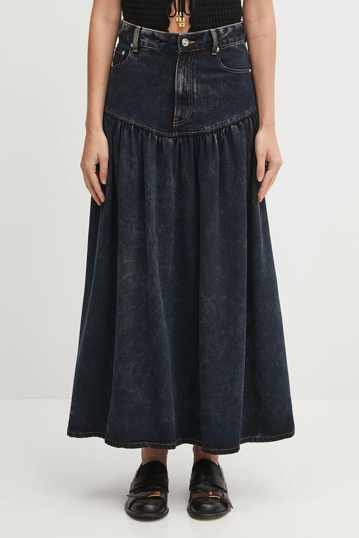 GANNI denim skirt Light Denim Long