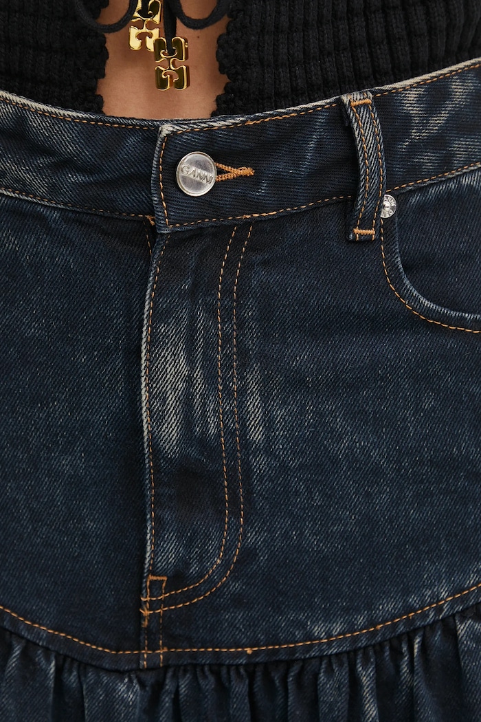 GANNI denim skirt Light Denim Long — photo 5