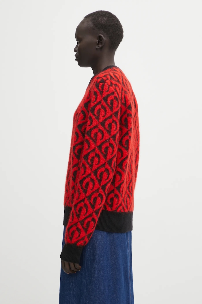 Marine Serre wool blend sweater Moon Lozenge Knit Crewneck — photo 2