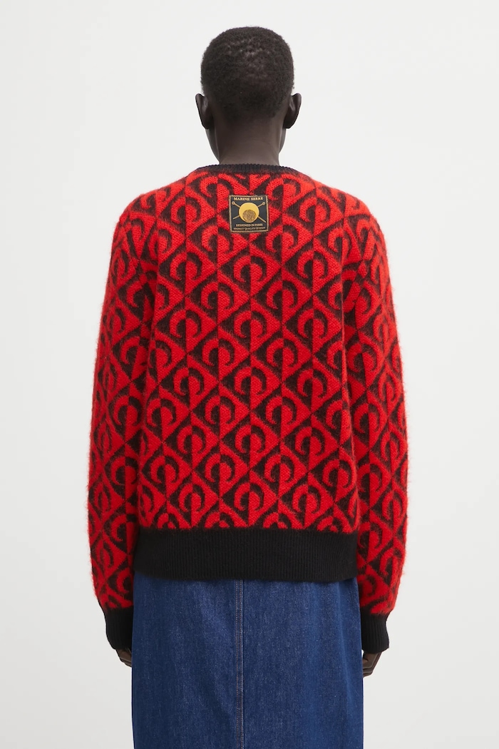 Marine Serre wool blend sweater Moon Lozenge Knit Crewneck — photo 3