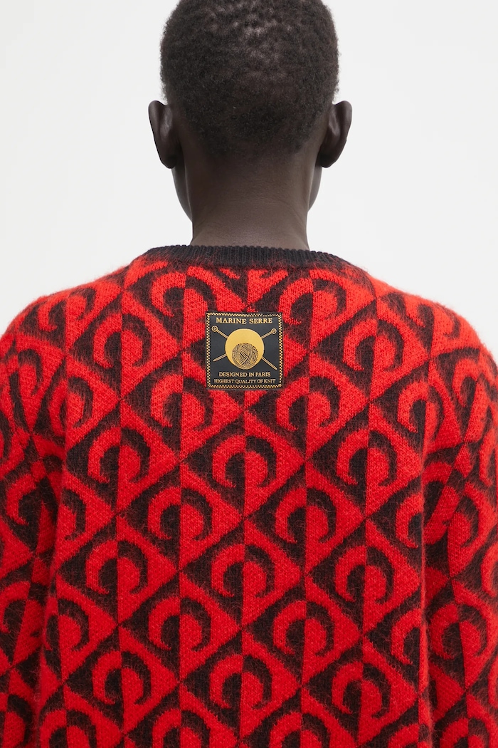 Marine Serre wool blend sweater Moon Lozenge Knit Crewneck — photo 4