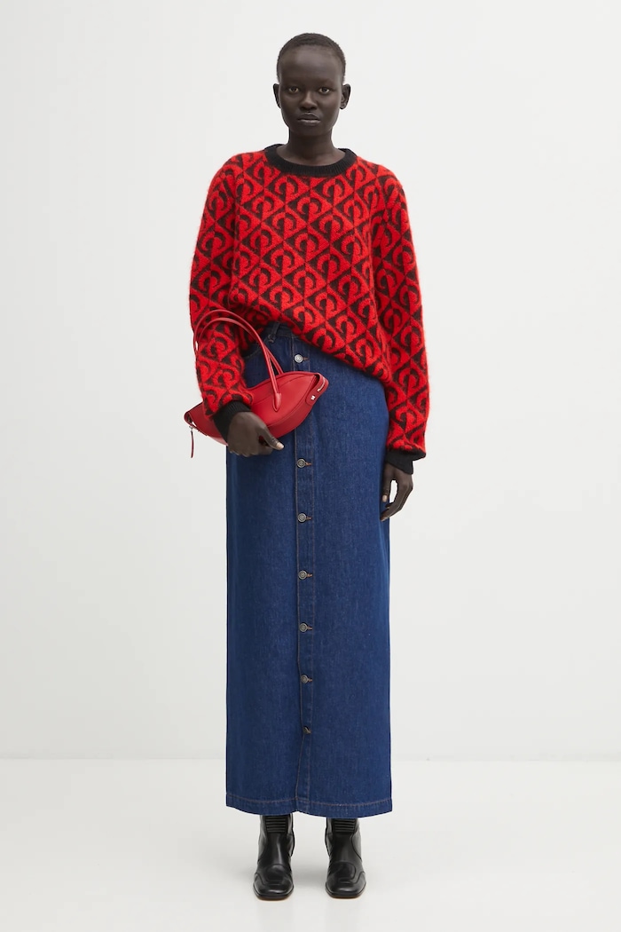 Marine Serre wool blend sweater Moon Lozenge Knit Crewneck — photo 5
