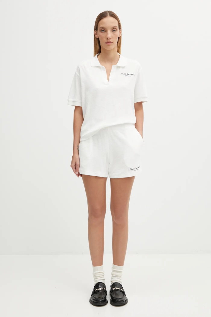 Sporty & Rich cotton shorts Eden Script Terry — photo 5