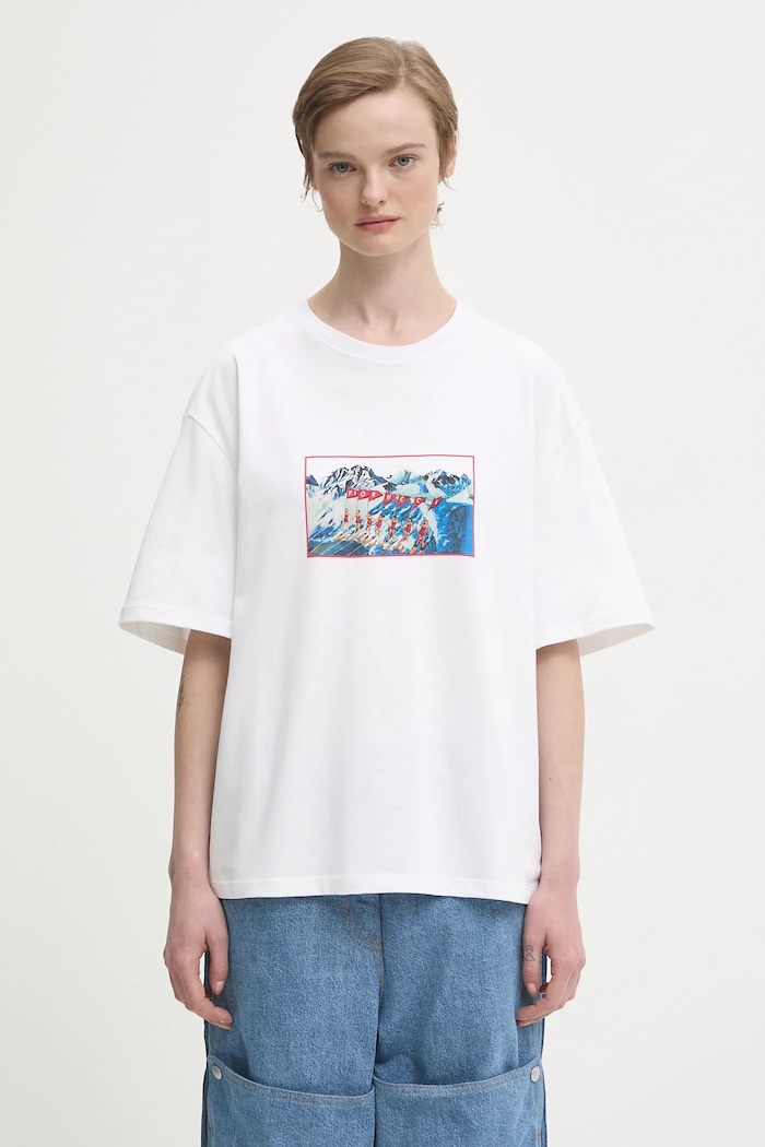 Fiorucci cotton t-shirt Winter Waterskiing Print Boxy