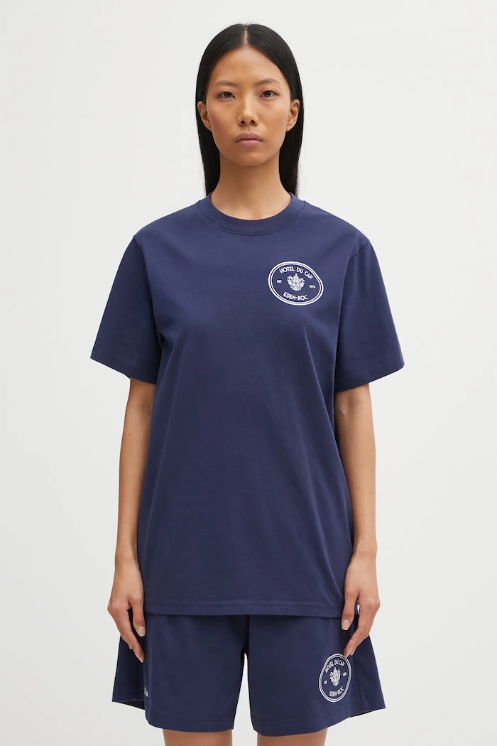 Sporty & Rich cotton t-shirt Kennedy Crest — photo 2