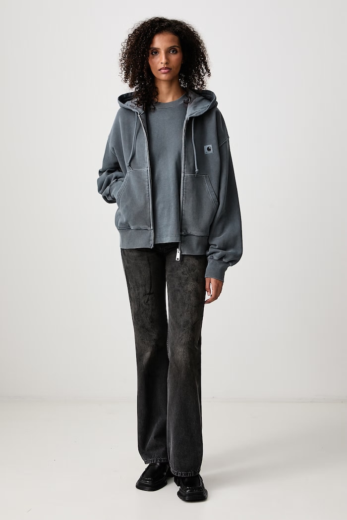 Carhartt WIP Hooded Nelson Jacket zip-up sweatshirt cotton Women's — photo 2
