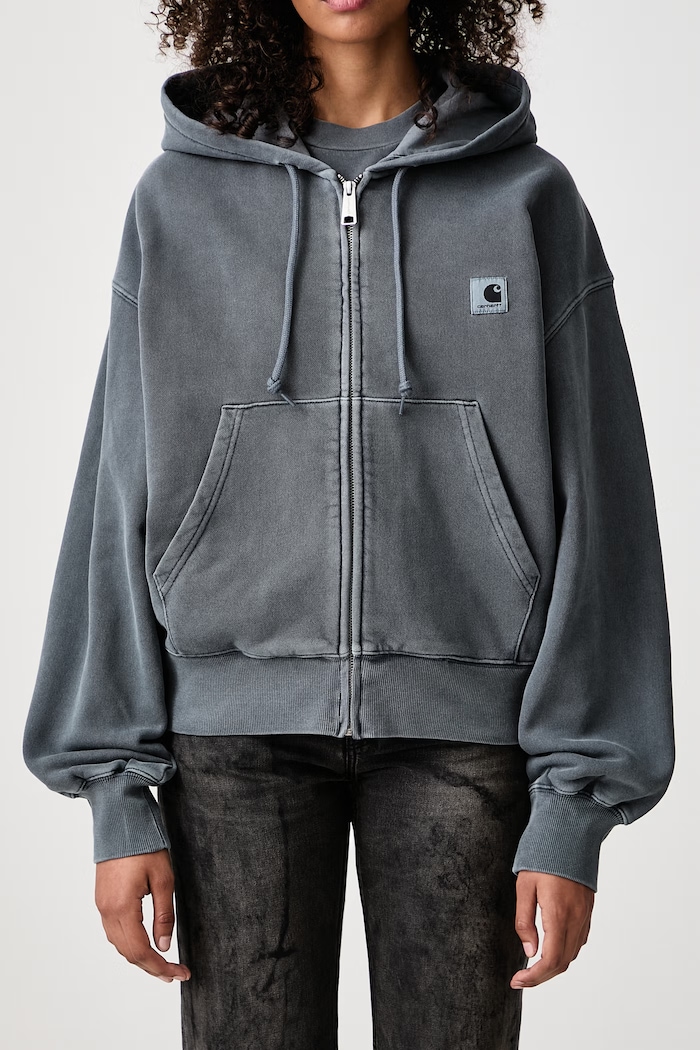 Carhartt WIP Hooded Nelson Jacket zip-up sweatshirt cotton Women's — photo 5