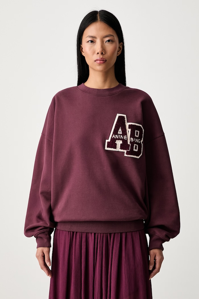 Anine Bing MILES oversized sweatshirt cotton Women's