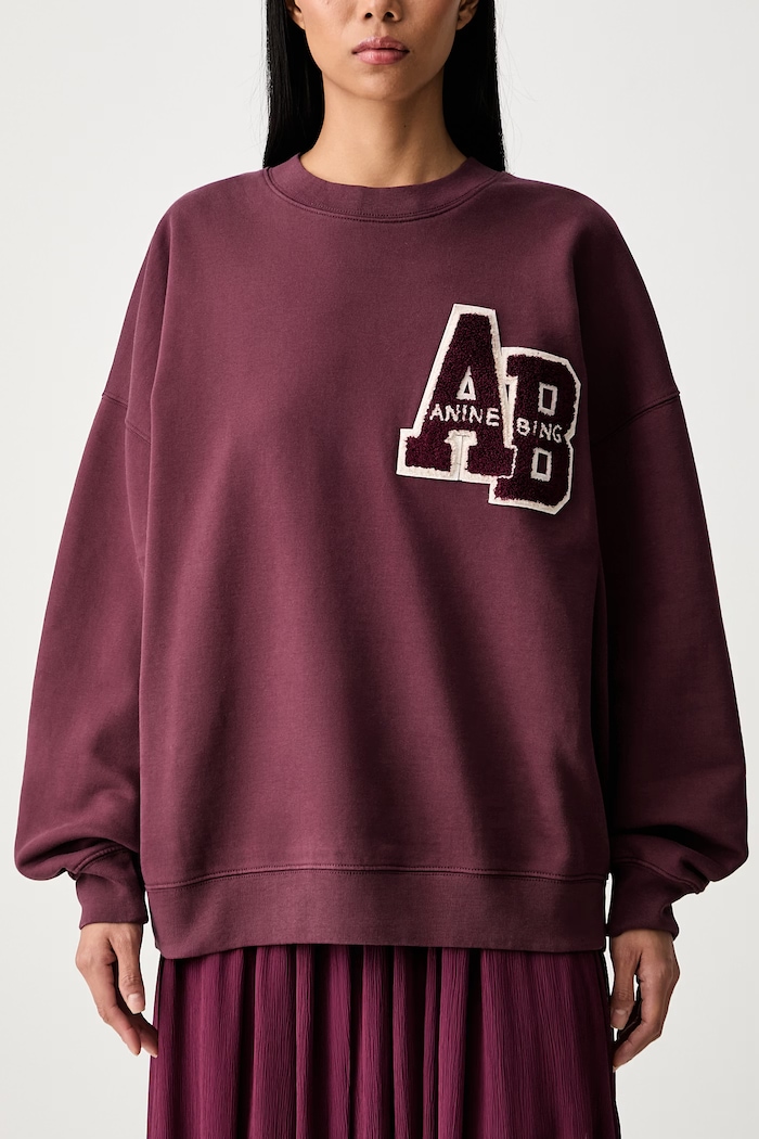Anine Bing MILES oversized sweatshirt cotton Women's — photo 5