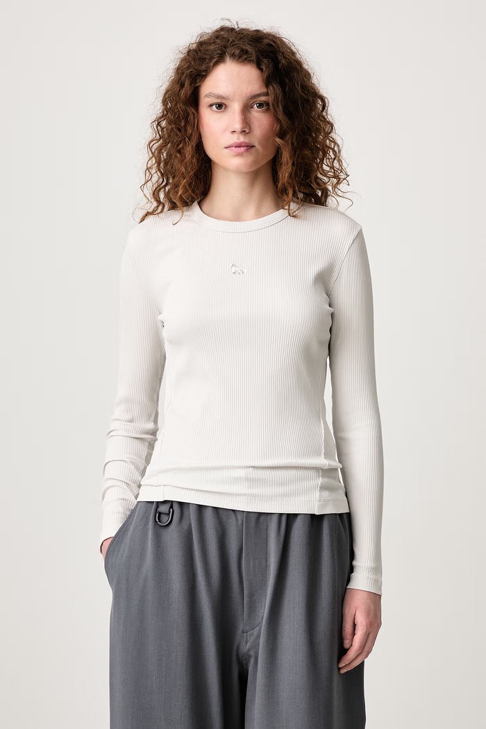 Maison Kitsuné longsleeve Women's cotton with elastane Baby Fox