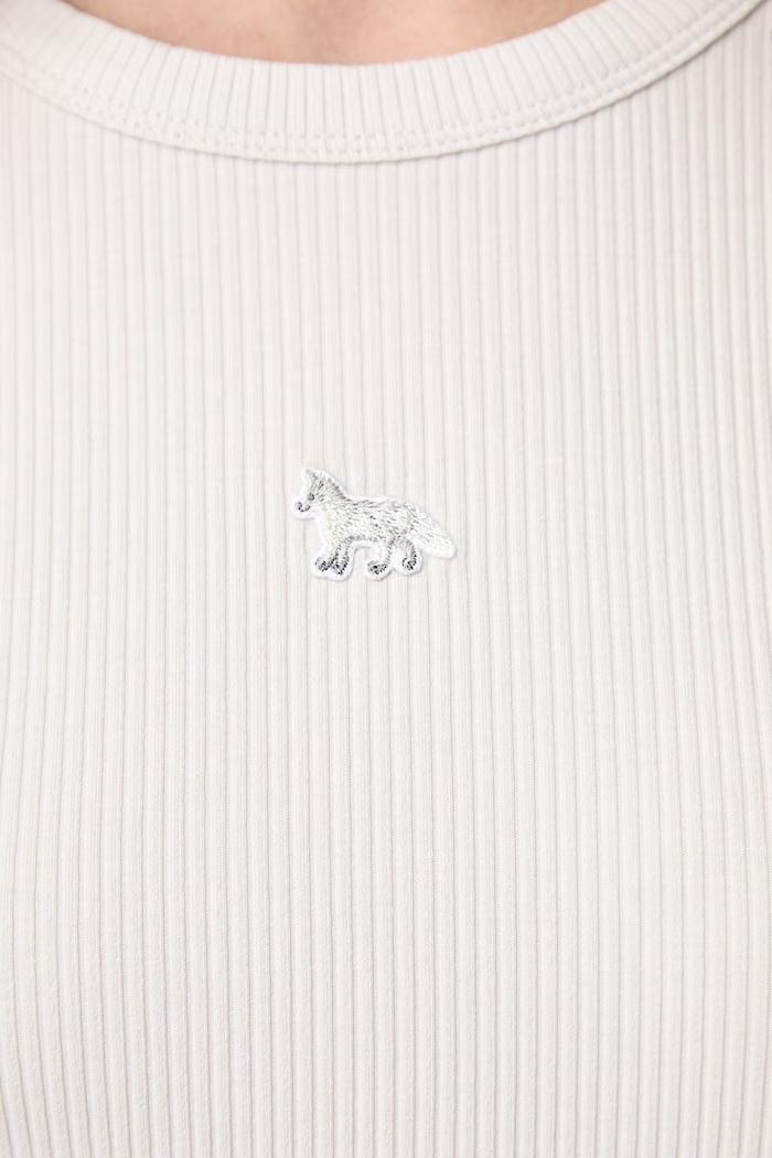 Maison Kitsuné longsleeve Women's cotton with elastane Baby Fox — photo 6