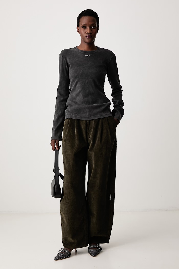 Off-White longsleeve Women's with cotton Off Stamp Rib — photo 2
