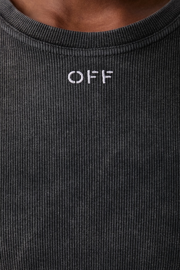 Off-White longsleeve Women's with cotton Off Stamp Rib — photo 6