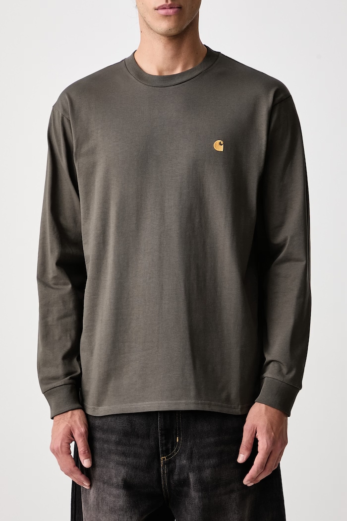 Carhartt WIP Chase longsleeve men's cotton — photo 5
