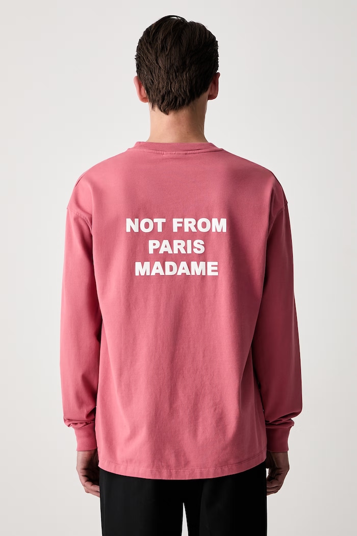 Drôle de Monsieur Slogan longsleeve Men's cotton — photo 3
