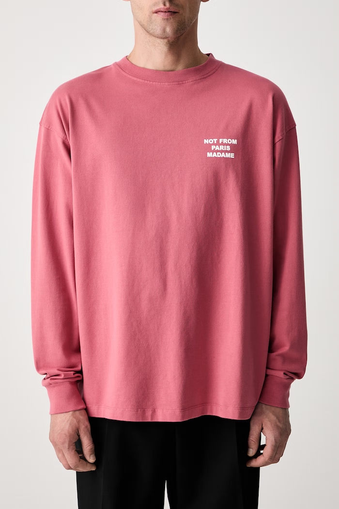 Drôle de Monsieur Slogan longsleeve Men's cotton — photo 4
