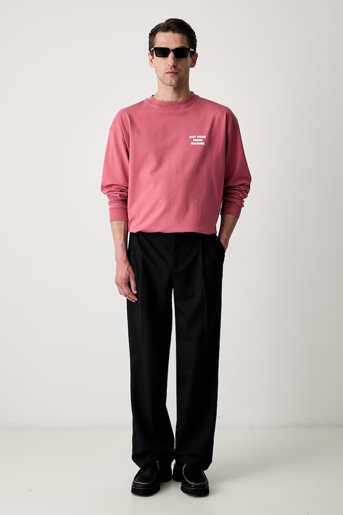 Drôle de Monsieur Slogan longsleeve Men's cotton — photo 6