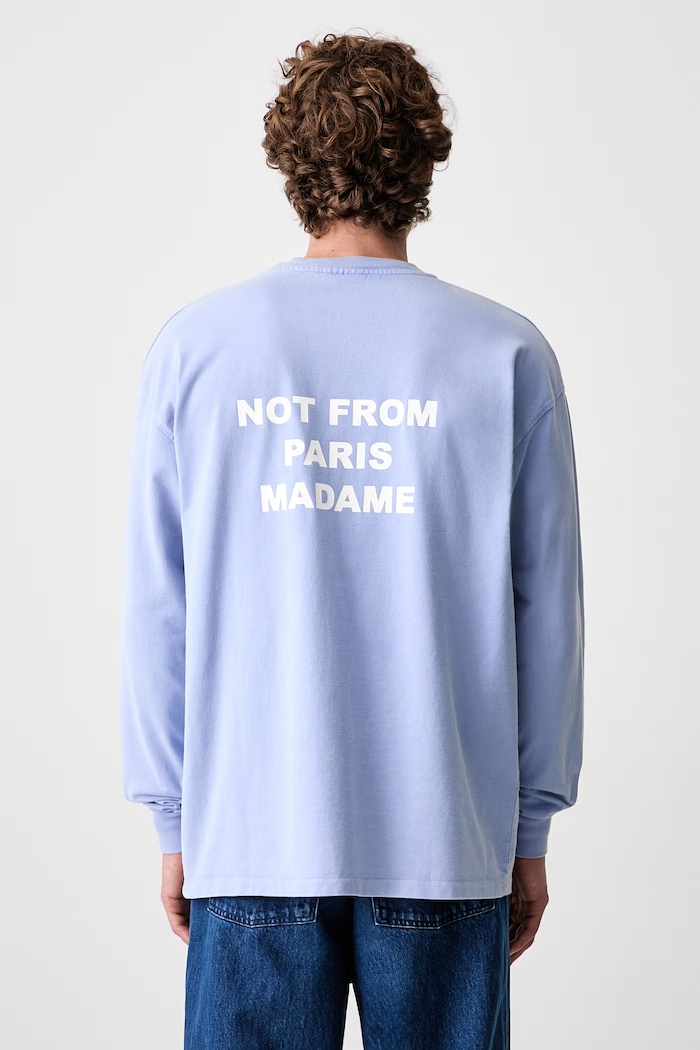 Drôle de Monsieur Slogan longsleeve Men's cotton