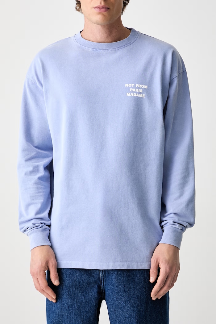 Drôle de Monsieur Slogan longsleeve Men's cotton — photo 5