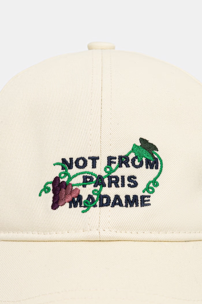 Drôle de Monsieur Vine Embroidered Slogan cap with a visor cotton men's — photo 2