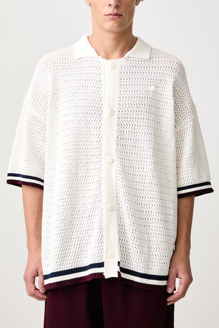 adidas Originals Crochet shirt cotton Men's — photo 5