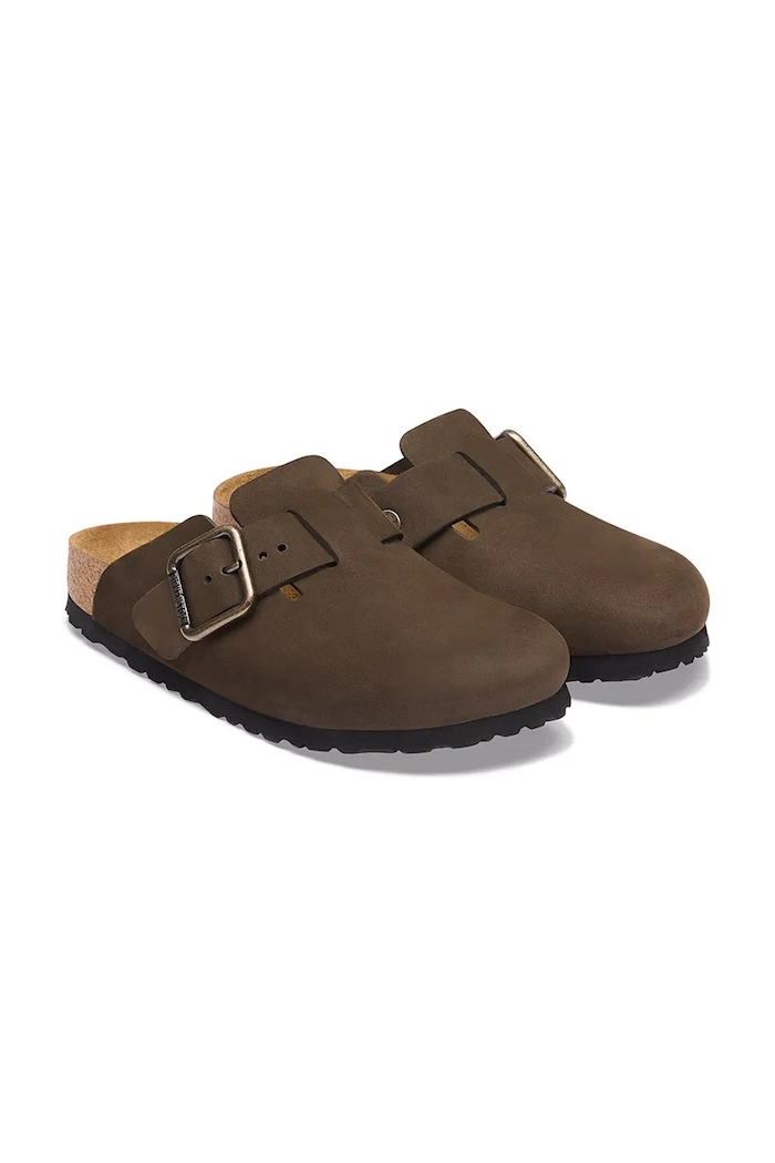 Birkenstock Boston WB LENB slides mules Women's nubuck — photo 3