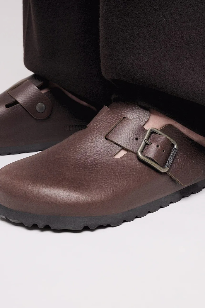 Birkenstock Boston WB LE Men's leather slides mules — photo 7