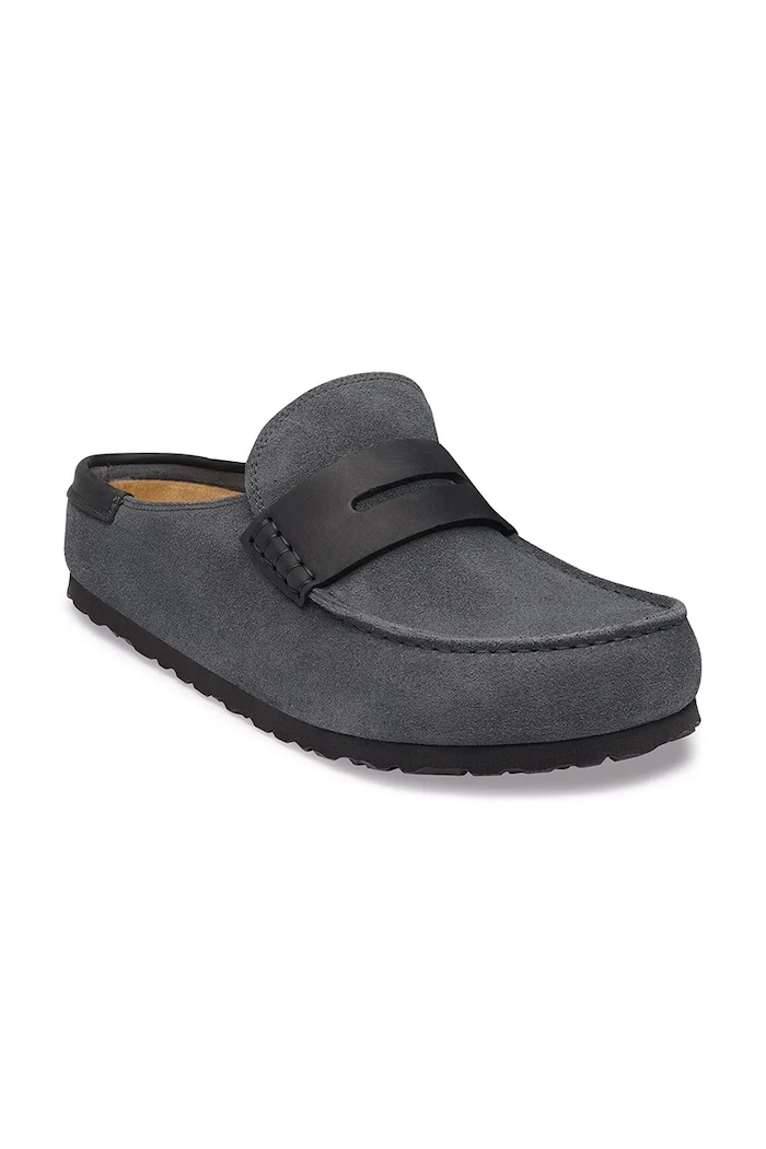 Birkenstock Naples Wrapped double stitch Mixed Leather slides mules suede — photo 2
