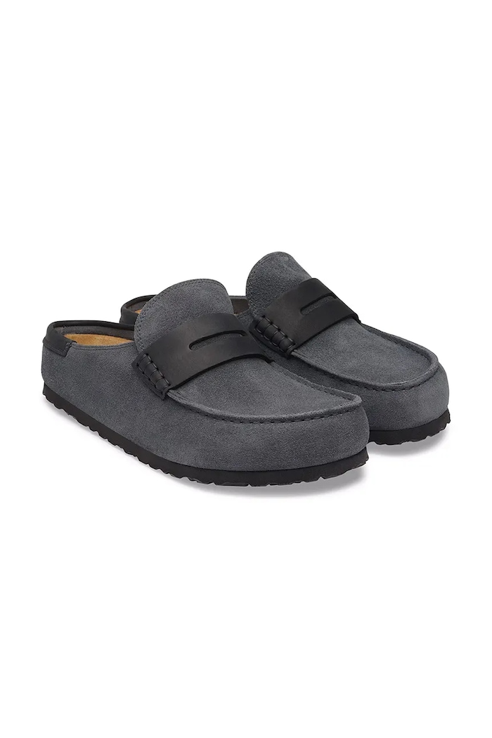 Birkenstock Naples Wrapped double stitch Mixed Leather slides mules suede — photo 3