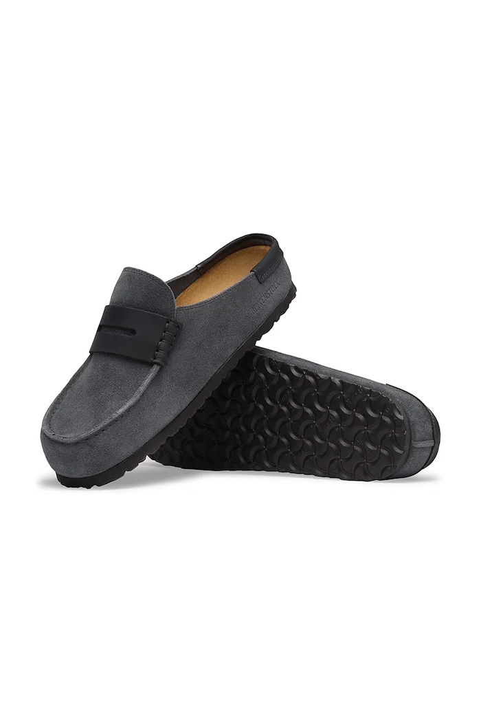 Birkenstock Naples Wrapped double stitch Mixed Leather slides mules suede — photo 4