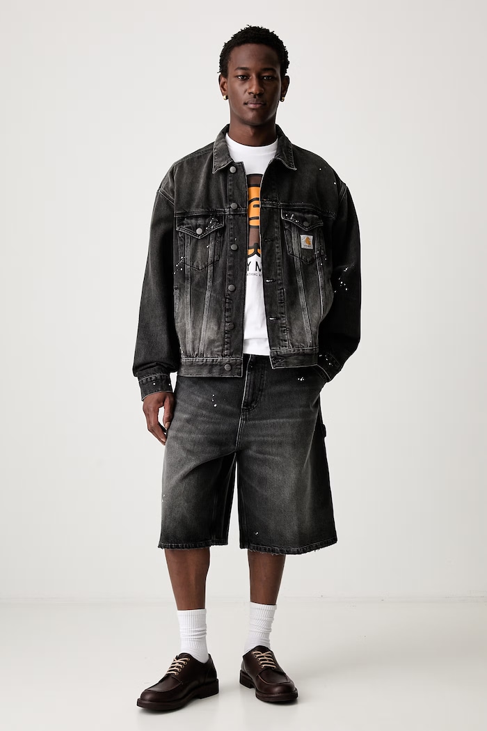 Carhartt WIP Helston short jacket denim Men's — photo 7