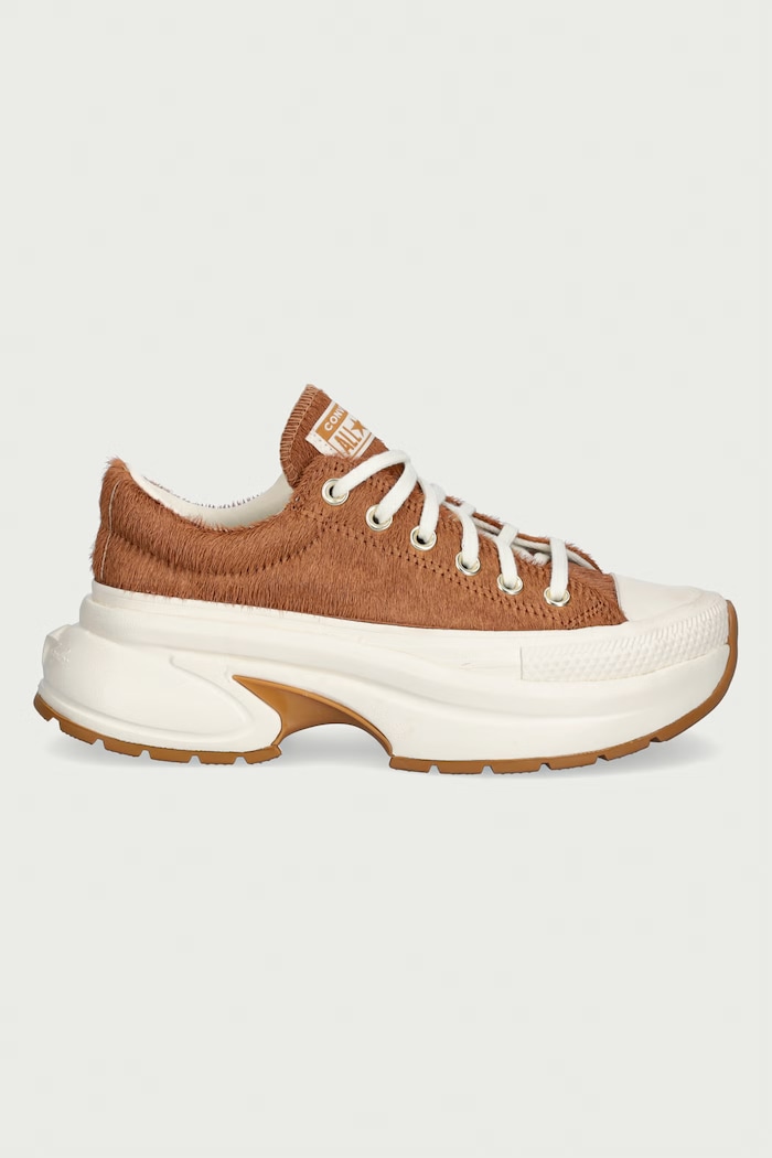 Converse Run Star Crush Pony Hair plimsolls Women's leather Low — photo 2