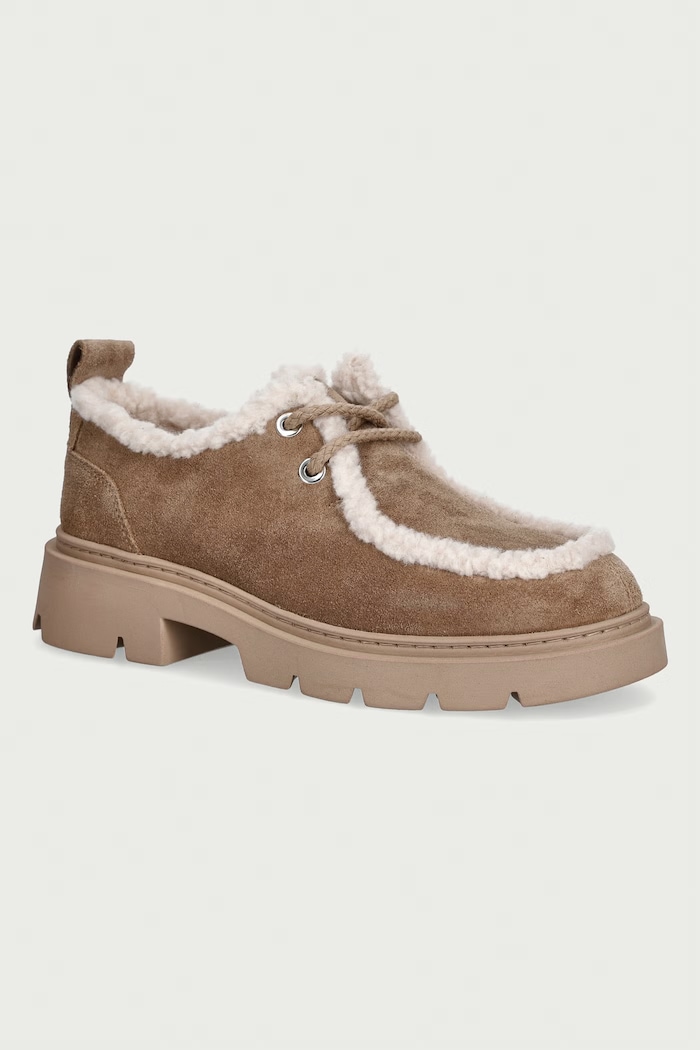 Inuikii Mocabee Curly dress shoes on the platform Women's suede