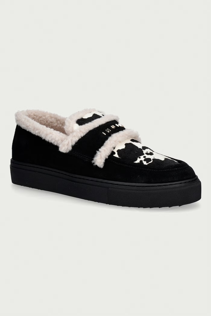 Inuikii Shearling Print moccasins Women's leather
