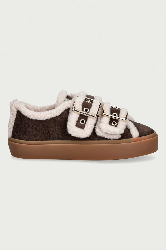 Inuikii Shearling Low Velcro Buckle sneakers Women's suede — photo 2