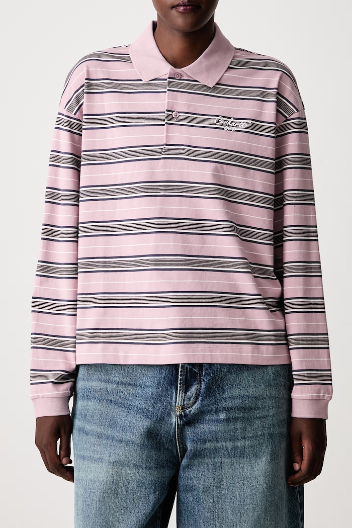 Carhartt WIP longsleeve Women's cotton Bronson Polo — photo 5