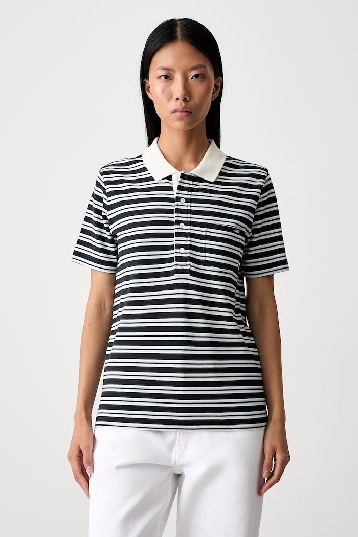 A.P.C. courtes rayee GOTS polo shirt cotton Women's
