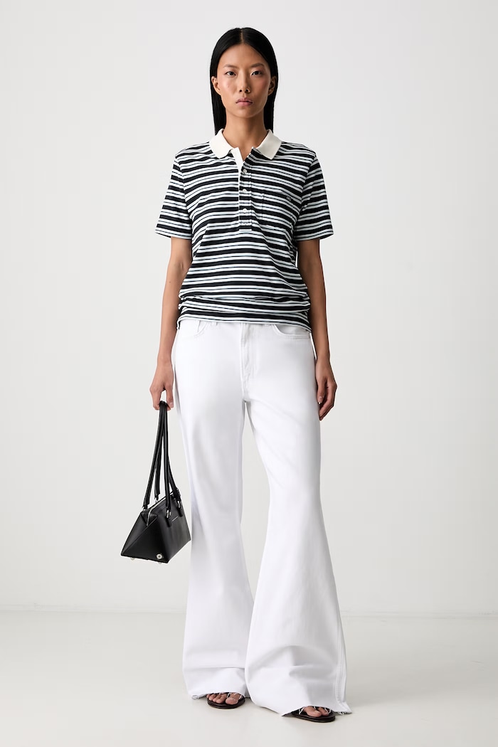 A.P.C. courtes rayee GOTS polo shirt cotton Women's — photo 2