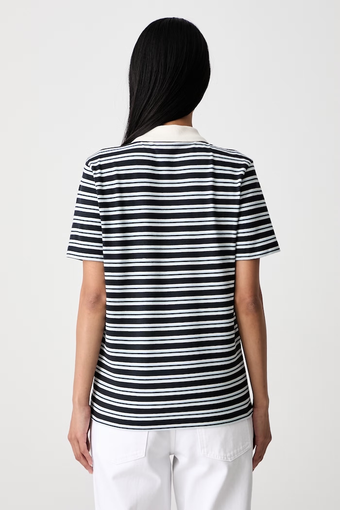 A.P.C. courtes rayee GOTS polo shirt cotton Women's — photo 3
