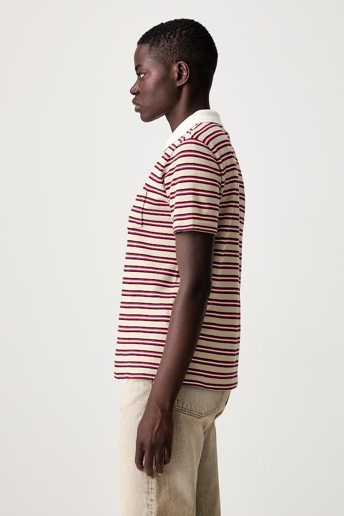 A.P.C. courtes rayee GOTS polo shirt cotton Women's — photo 4