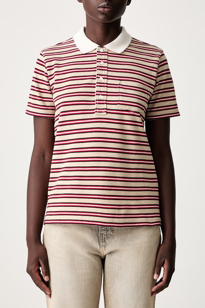A.P.C. courtes rayee GOTS polo shirt cotton Women's — photo 5
