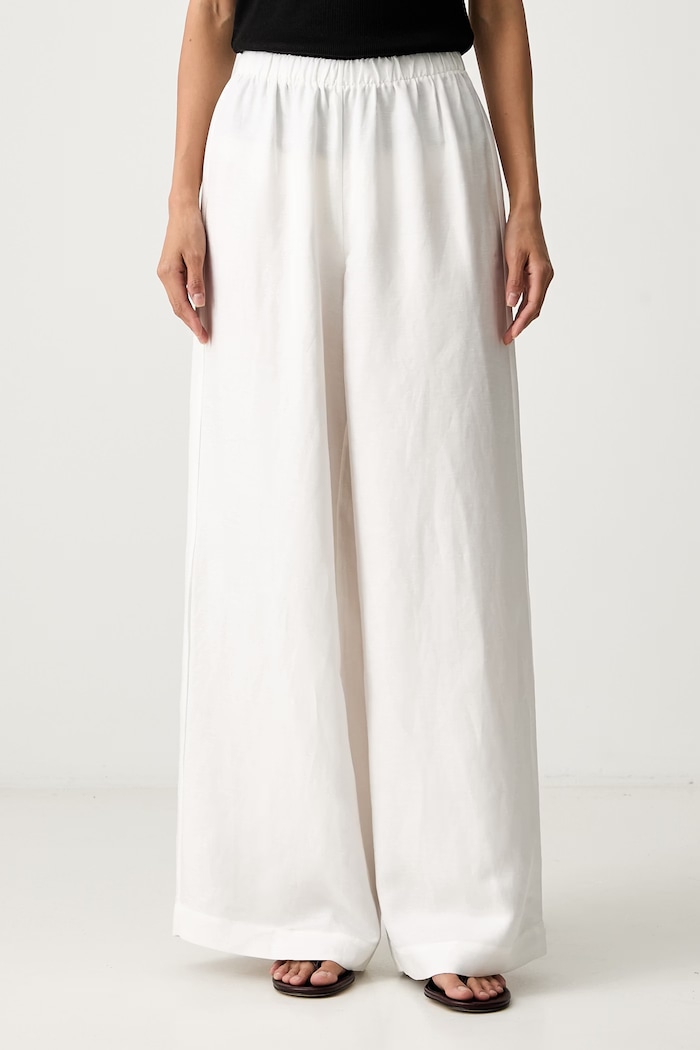 Anine Bing ROSLYN wide leg trousers with viscose Women's