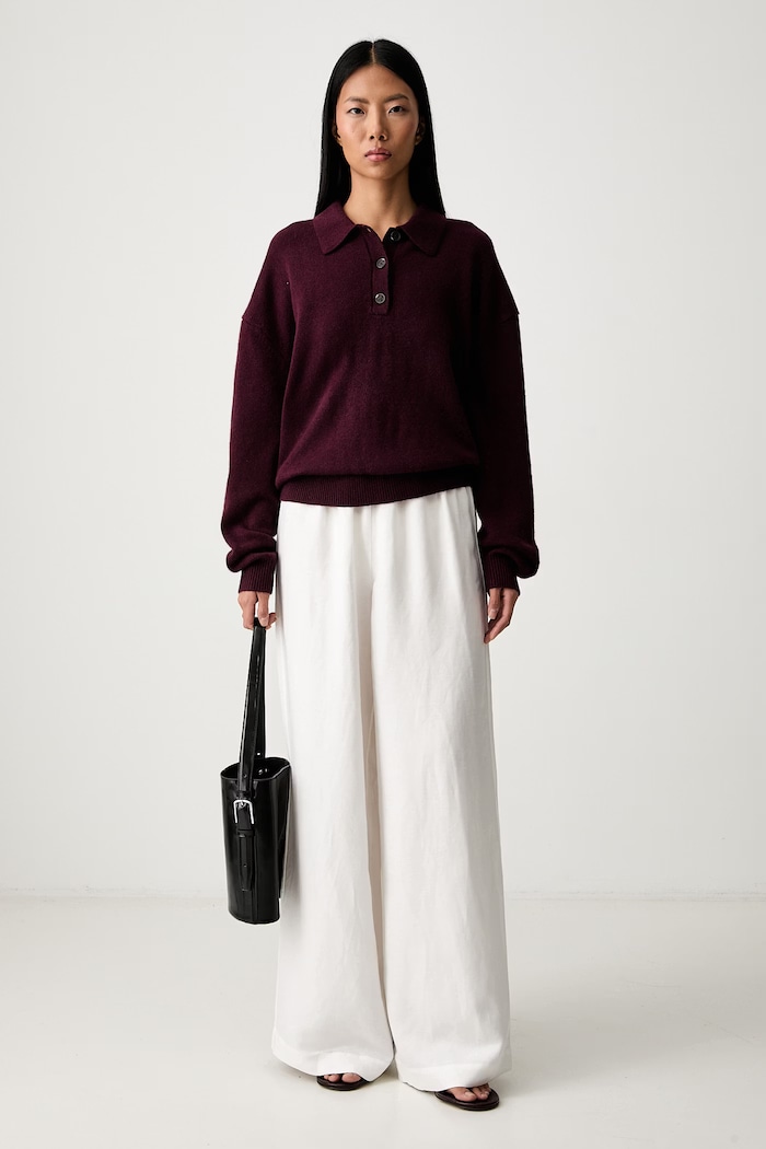 Anine Bing ROSLYN wide leg trousers with viscose Women's — photo 2