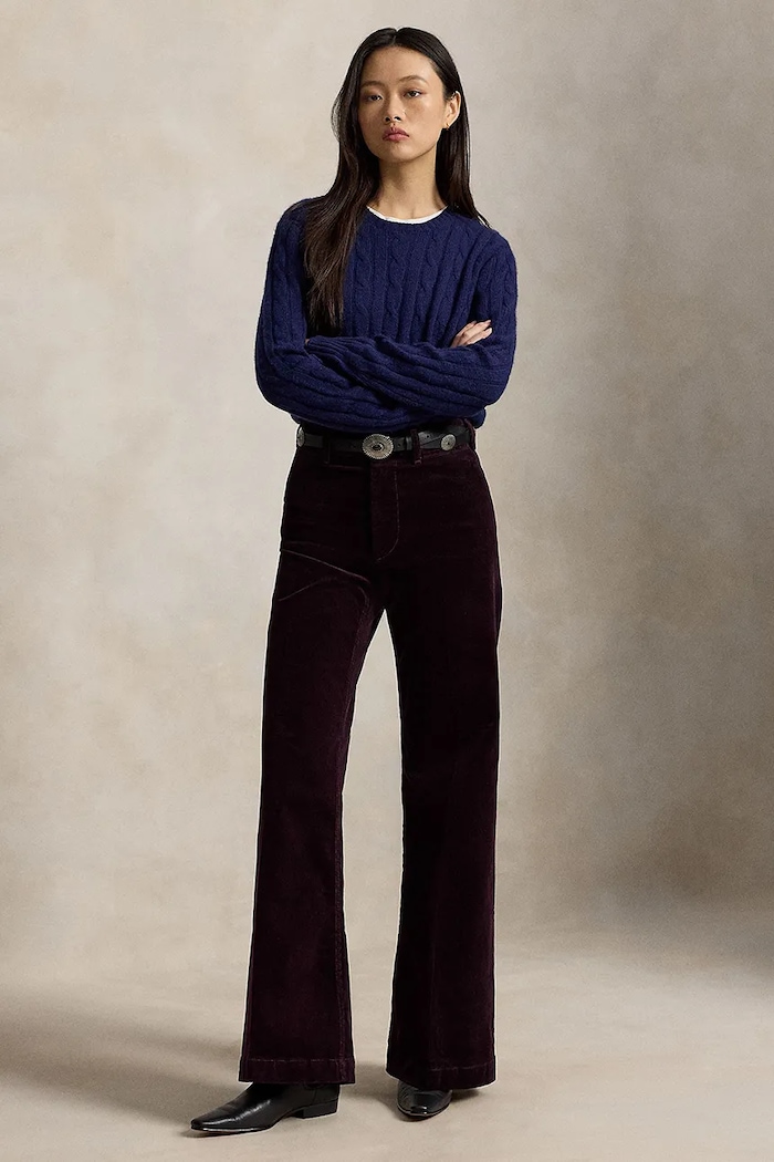 Polo Ralph Lauren flare trousers with cotton Women's — photo 3