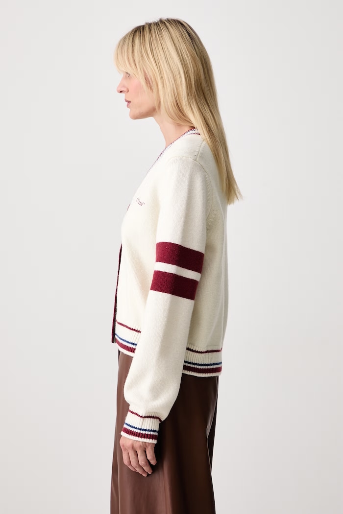 Off-White College Knit Crop cardigan with wool Women's — photo 4
