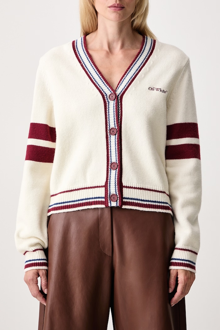 Off-White College Knit Crop cardigan with wool Women's — photo 5
