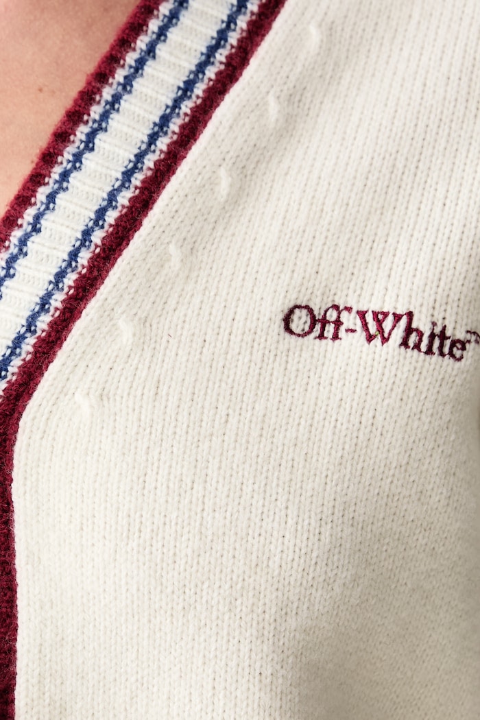 Off-White College Knit Crop cardigan with wool Women's — photo 6