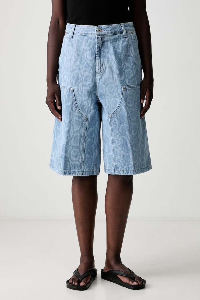 Carhartt WIP W Snake Nixon Double Knee carpenter shorts denim Women's