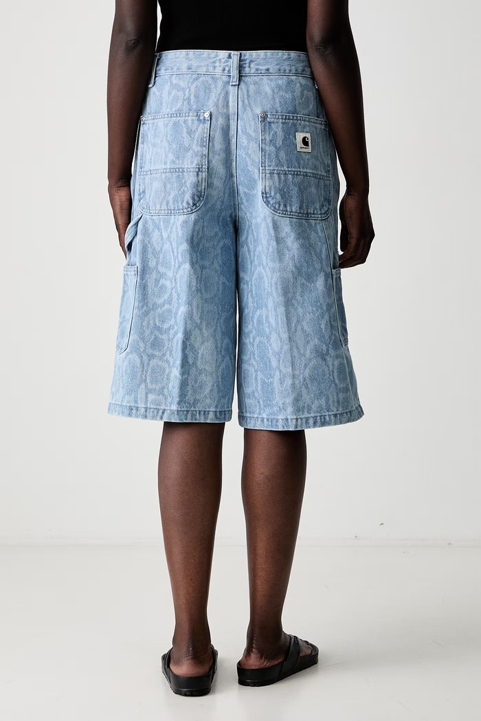 Carhartt WIP W Snake Nixon Double Knee carpenter shorts denim Women's — photo 3